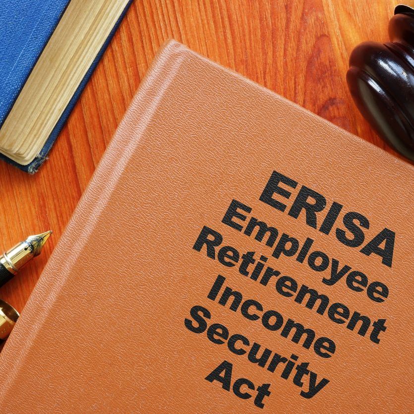 Conceptual photo showing printed text Employee Retirement Income Security Act (ERISA)